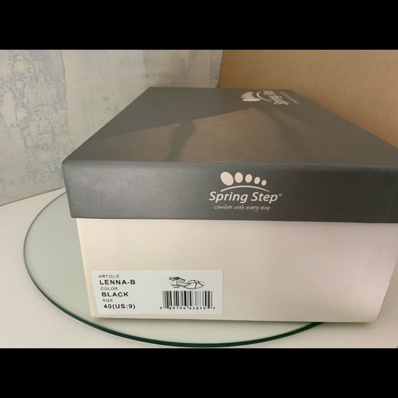 Spring step black ankle strap sandals sizes 40 - Picture 2 of 6